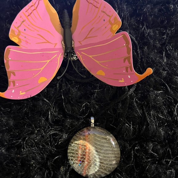 Rare Unique Vintage Marble Glass Boho One of a Kind Handmade Necklace - Picture 11 of 16